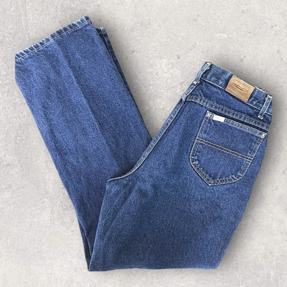 L.L.BEAN  Women's Sz 16  High Rise Traditional Blue Jeans